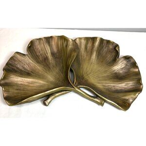 Pier 1 Decorative Tray/Bowl Ginkgo Biloba Leaves Living Room Entry Table 16 x 10